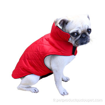 Manteau chaud pour chien en coton quadrillé
